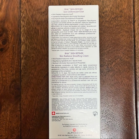 NIB TEOXANE RHA Skin Refiner Skin Radiance Smoothing Cream Night 50 ml / 1.7 oz - Picture 3 of 4